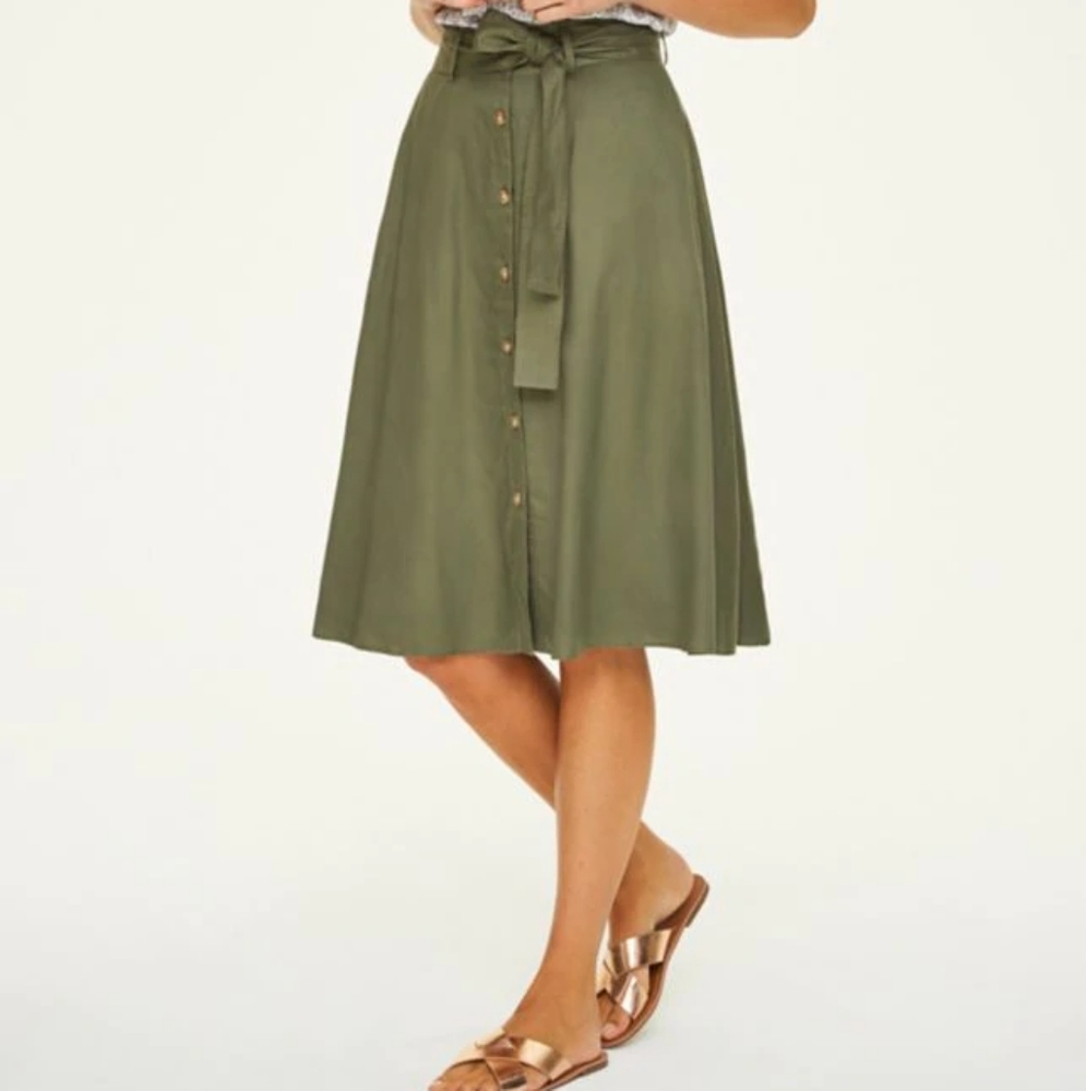 Vintage Tie Waist Skirt by LOFT